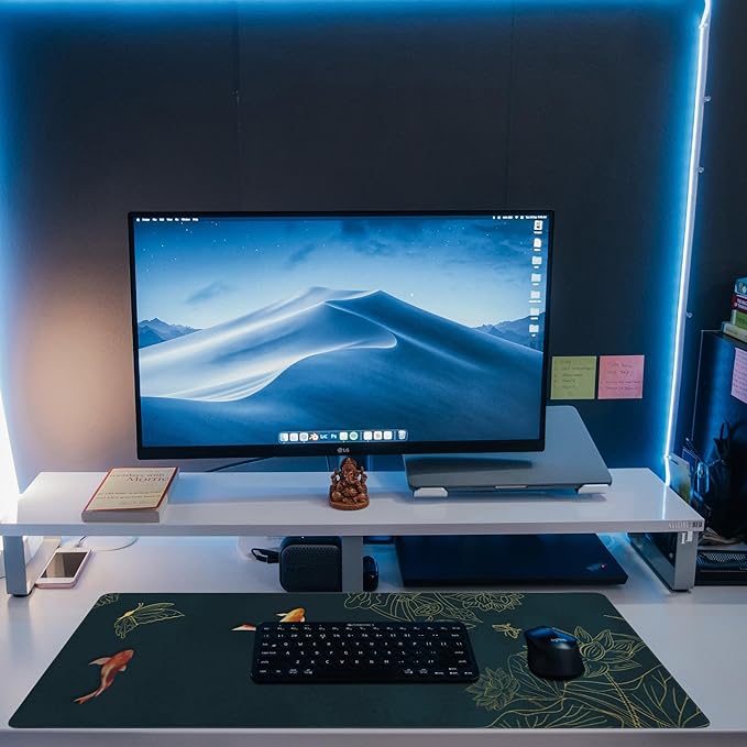 Large Gaming Mouse Pad, Koi Fish Ink Painting Desk Mat, Extended Big Computer - Image 6