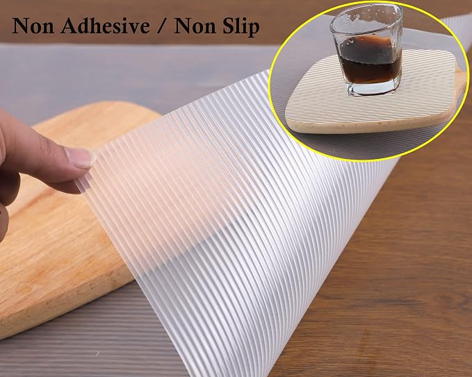 Shelf Liners for Kitchen Cabinets 18 Inch Wide X 20 Ft Non Adhesive Cabinet - Image 3