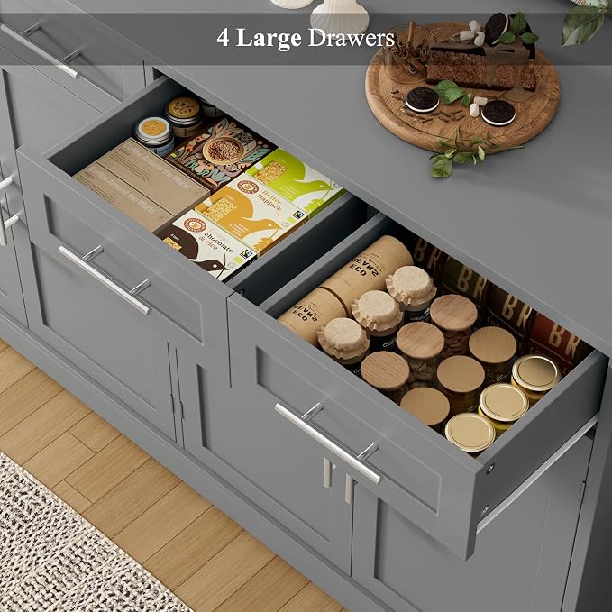 HOSTACK 60" Large Buffet Sideboard - Image 6