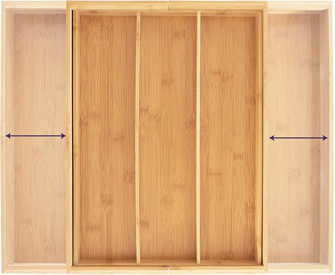 Totally Bamboo Expandable 5-Compartment Drawer Organizer, Expands from 13 to - Image 4