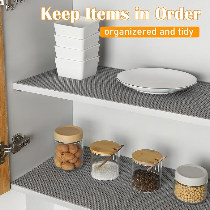 Songrey Non-Adhesive Drawer and Shelf Liner, Non Slip Cabinet Liners, Protect - Image 4
