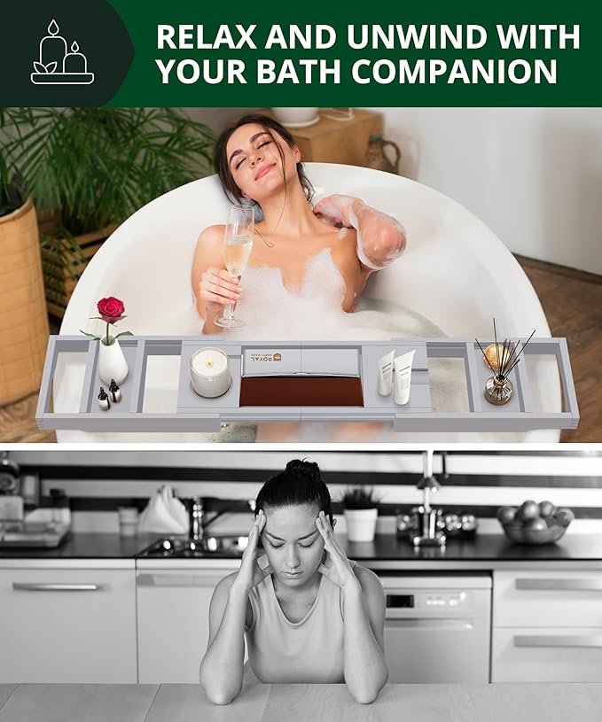 ROYAL CRAFT WOOD Premium Foldable Bathtub Tray - Image 4