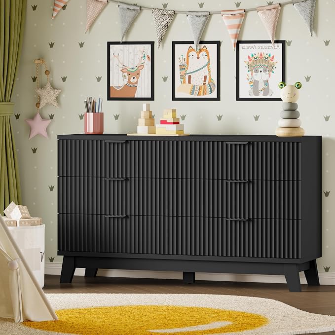 53" Long Dresser for Bedroom, 6-Drawer Dresser - Image 8