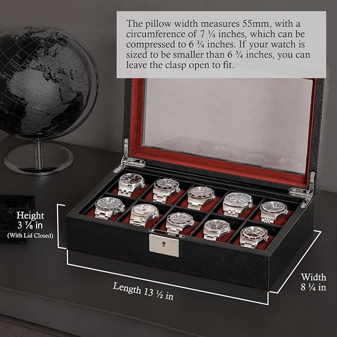 ROTHWELL 10 Slot Leather Watch Box - Image 2