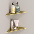 DAYONE Corner Shower Shelf Gold 2 Pack 10", Bathroom Corner Shower Organizer by DAYONE