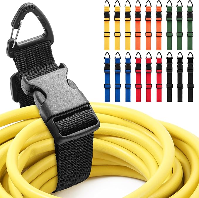 18 Pack 17 Inch Adjustable Extension Cord Holder Organizer by Wowangce