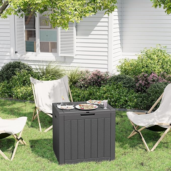 32 * 2 Gallon Outdoor storage deck Box Waterproof ，garden tool, backyard cushion - Image 7