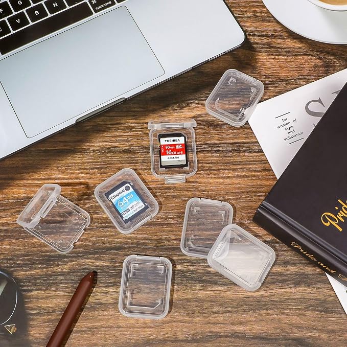 NUOMI 15Pcs SD/SDHC Memory Card Case Holder, Standard SD Plastic Storage Boxes - Image 6