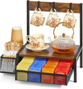 DGWJSU Tea Bag Organizer, Wood Tea Organizer and Storage Cheast, Tea
