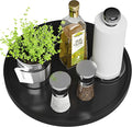 Lazy Susan for Table, 12 Inch Non-Skid Bamboo Turntable Organizer for Salt by VeyFey