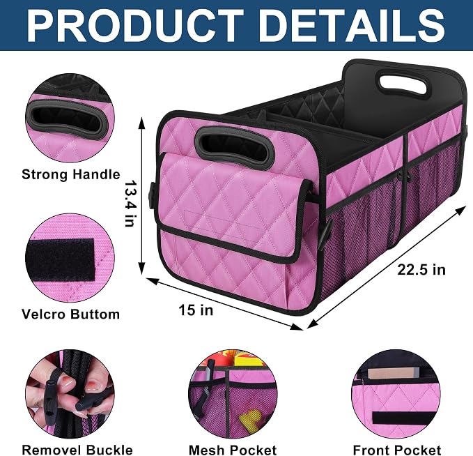 Deosk Car Trunk Organizer for SUV, Car Organizers and Storage - Image 5