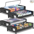 Under Bed Storage with Wheels, Under Bed Shoe Storage Organizer, Rolling Under by Molutsody