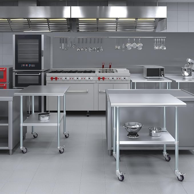 AmGood 36" Long x 30" Deep Stainless Steel Table - Image 5
