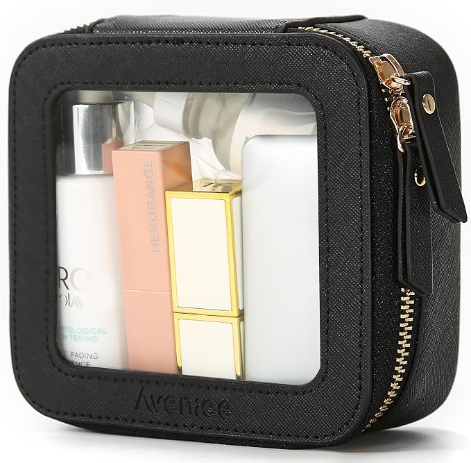 Aveniee Mini Clear Makeup Bag, Small Cosmetic Bags Travel Toiletry Pouch by Aveniee