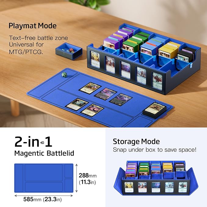 Trading Card Storage Box 5-Row 3900+ Capacity, TCG MTG Card Case - Image 6