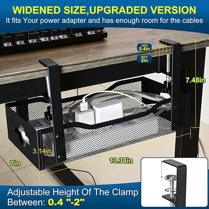 Large Under Desk Cable Management Tray - Image 3