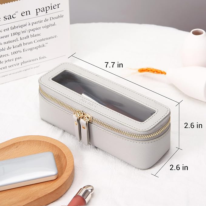 Aveniee Clear Makeup Brush Bag, Slim Brush Holder Cosmetic Case, Small Travel - Image 4