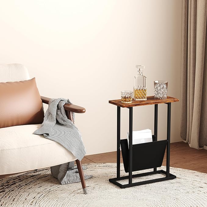 Narrow Side Table for Small Spaces, Small End Table - Image 2