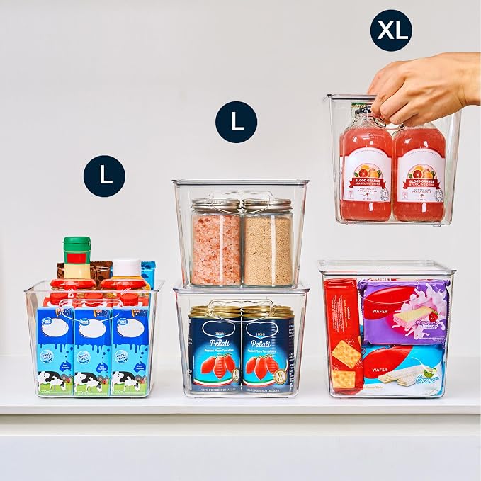 theaoo Clear Storage Bins with Lids Stackable - Image 7
