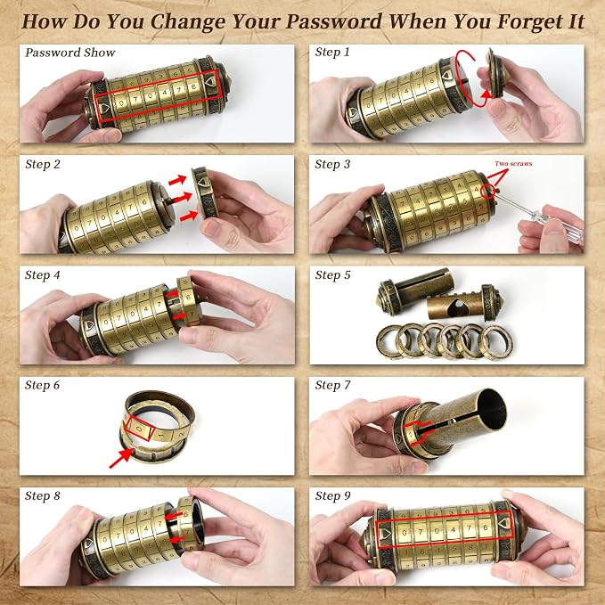 Da Vinci Code Numeric Cryptex Money Puzzle Box - Image 3