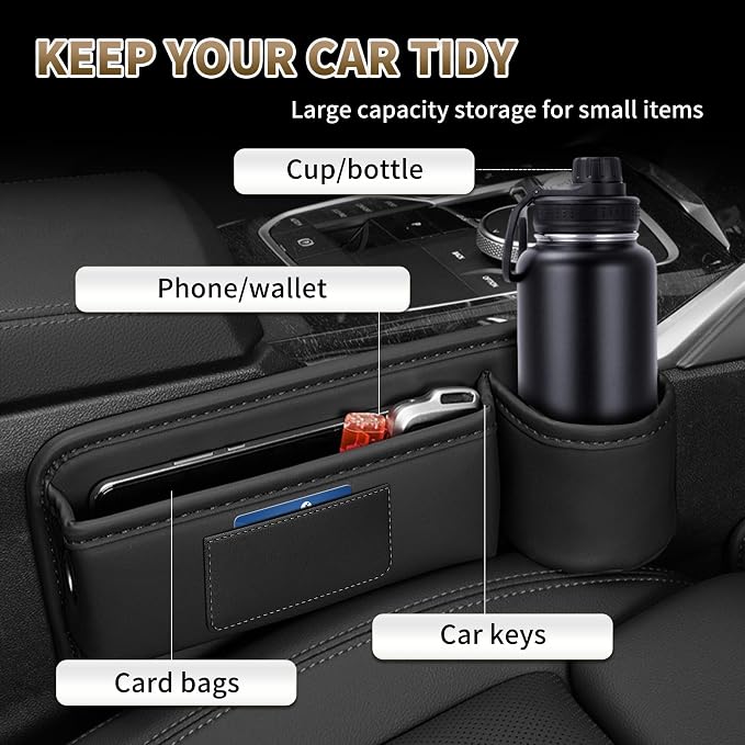 Kwak's 2 Pack Car Seat Gap Filler Organizer - Image 5