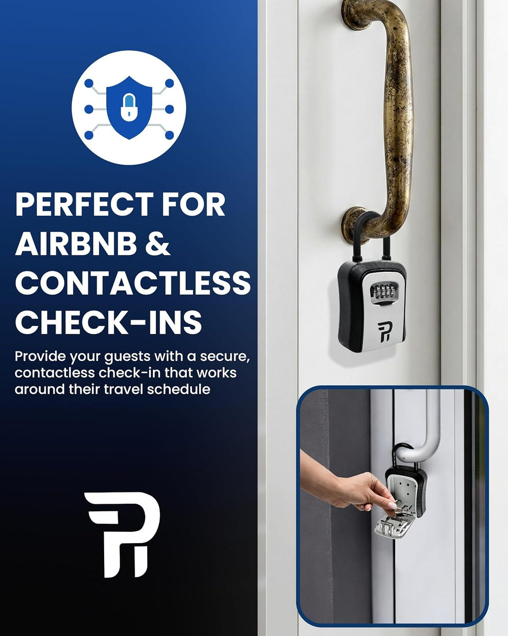 Key Lock Box for Outside – Large Outdoor Lockbox for Keys with Code