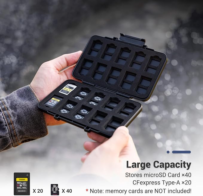 CFexpress Type A Card Case Storage, 60 Slots Memory Card Organizer Holder Box - Image 2