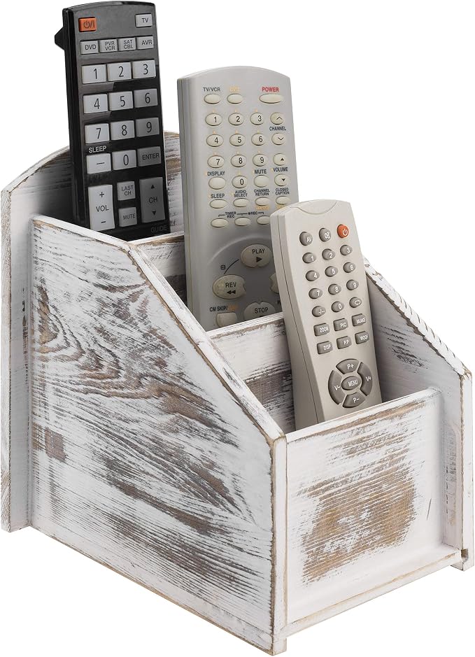 MyGift TV Remote Control Holder, Modern Farmhouse Decor, by MyGiftHome