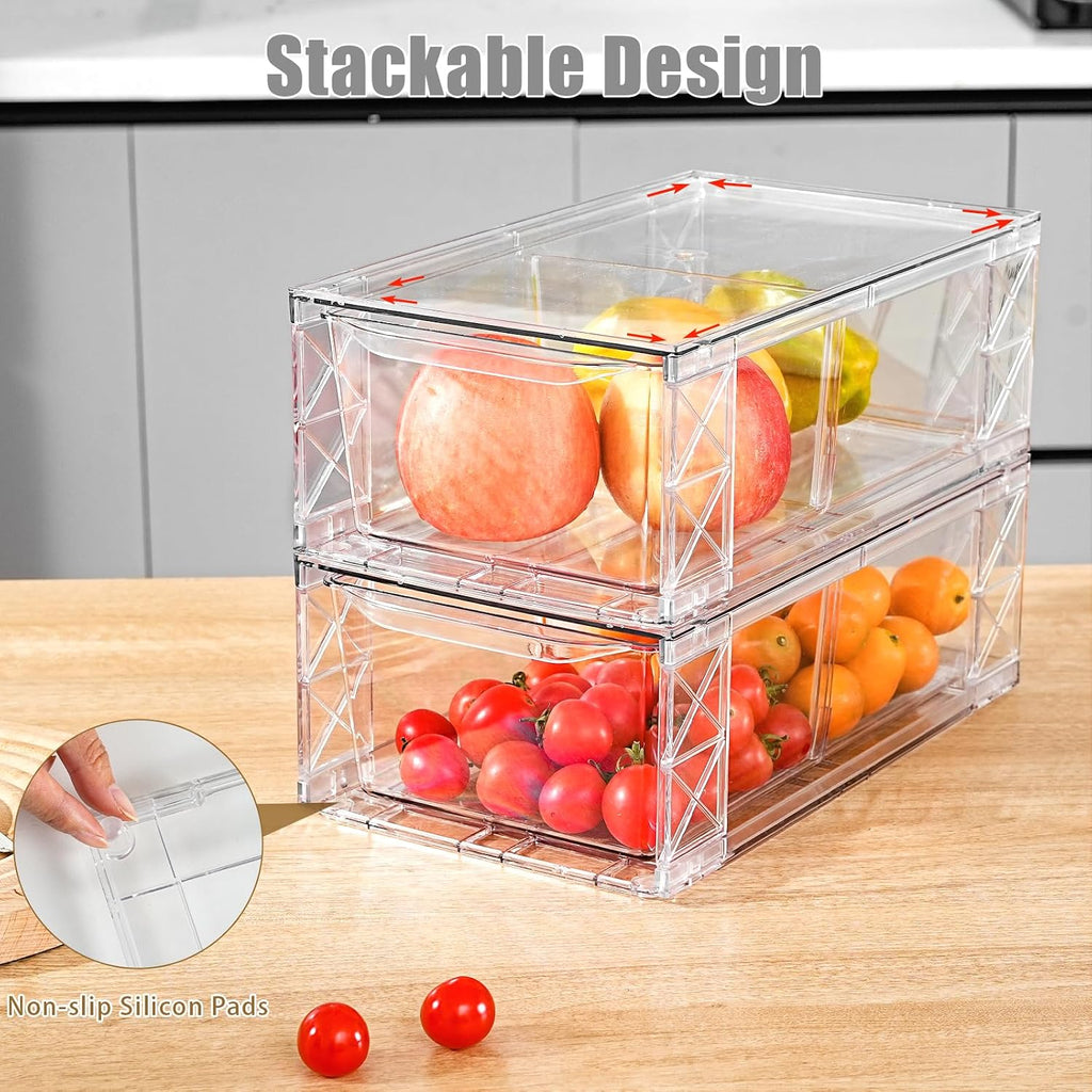 8Pack Stackable Kitchen Storage Organizer,Pantry Organizers and