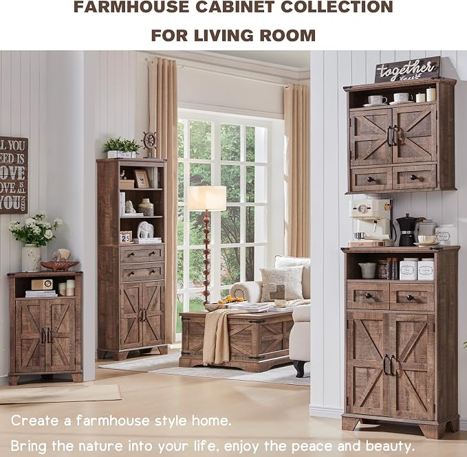 ACCOHOHO Bathroom Wall Cabinet, Farmhouse 24" Wide Medicine Cabinet - Image 8