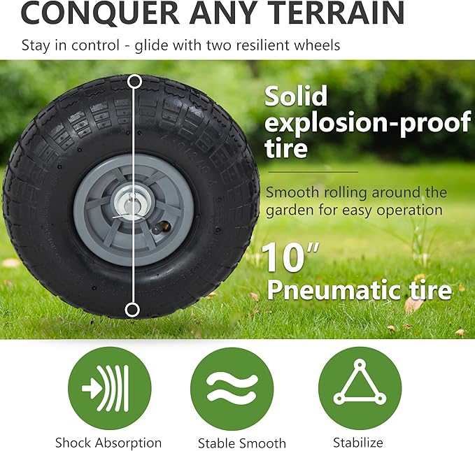 Hose Reel Hold Up To 300 Ft Heavy Duty Garden Hose Reel Sturdy Water Hose Reel - Image 4