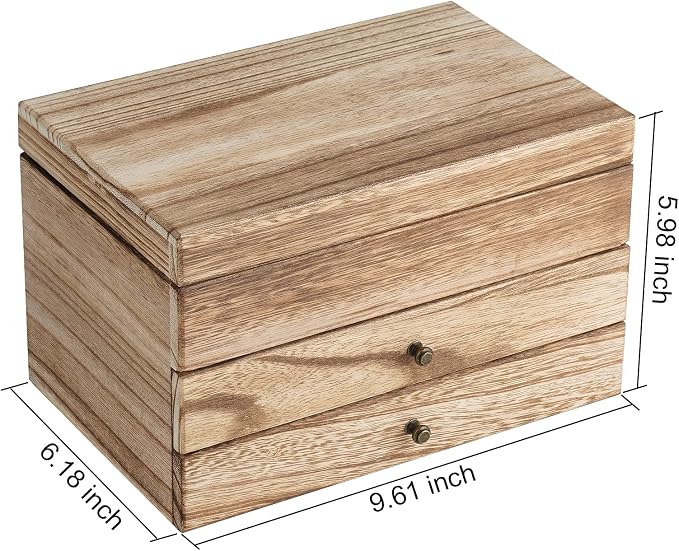 Meangood Jewelry Box Organizer for Women, 3 Layer Large Jewelry Storage Case - Image 6