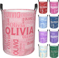 Custom Name Laundry Hamper, Personalized Laundry Basket by Kirendle