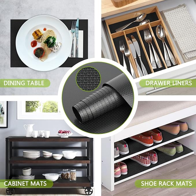 HooTown Shelf Liner Kitchen Cabinet Drawer Mats 17.5 Inch Wide x 6.5 Feet Long - Image 6