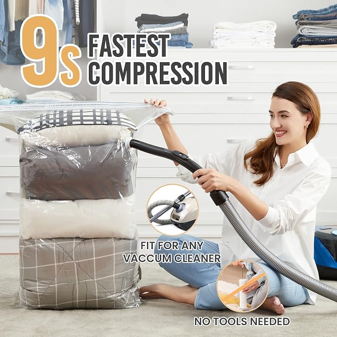 TAILI 10 Pack Vacuum Storage Bags, Jumbo Cube Space Saver Bags, Extra Large - Image 4