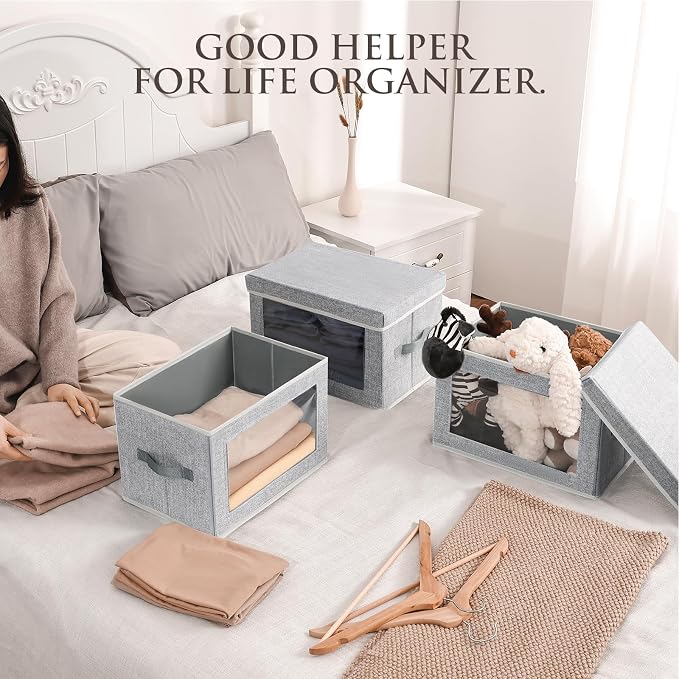 Stackable Storage Bins with Lids - Image 3