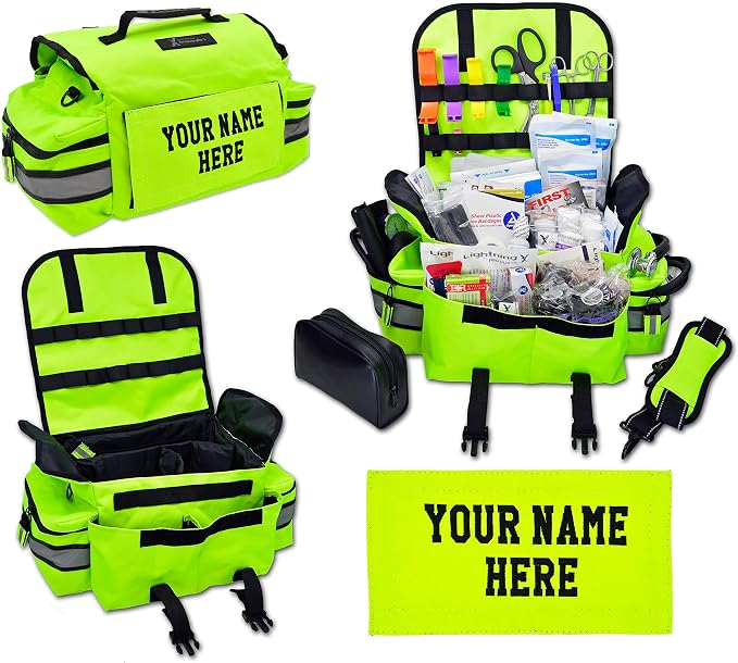 Lightning X Personalized First Responder EMT EMS Trauma Bag w/Stocked First Aid by LightningXProducts