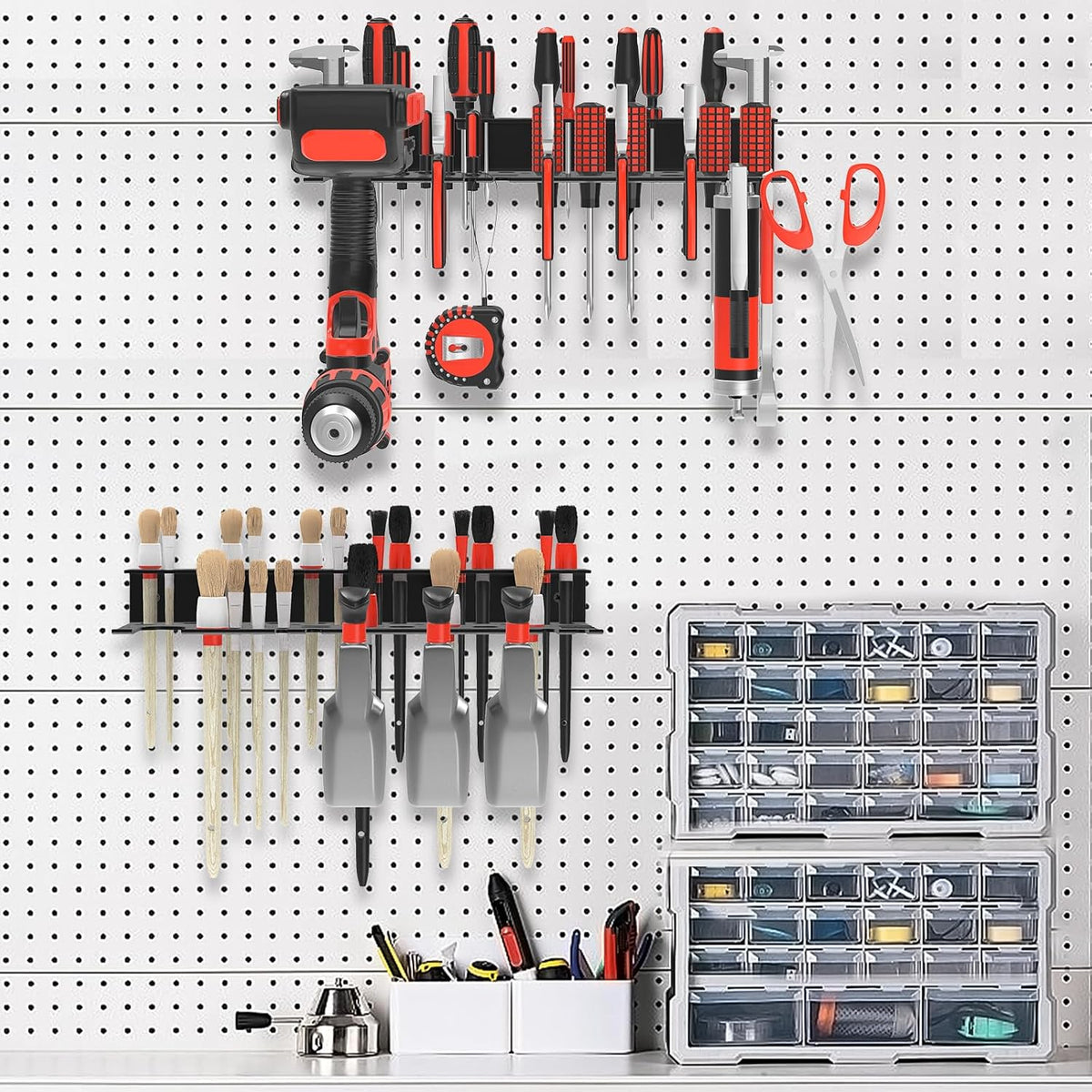 Metal Screwdriver Organizer, Wall Mount Plier Organizer Hammer Holder