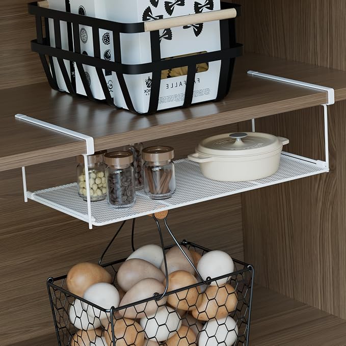 Foldable Metal Under Cabinet Organizer, Plastic Wrap, Kitchen Wipes, - Image 5
