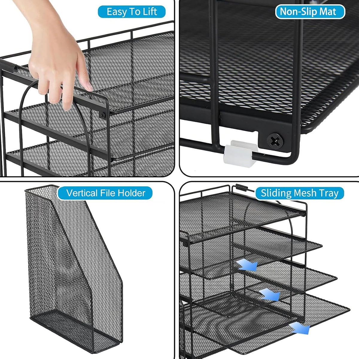 Desk Organizers and Accessories, 5-Tier Desktop Paper File Organizer