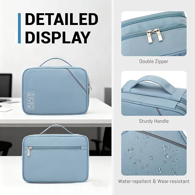 Lanola Electronic Organizer, Travel Cable Organizer Bag Pouch Electronic - Image 5