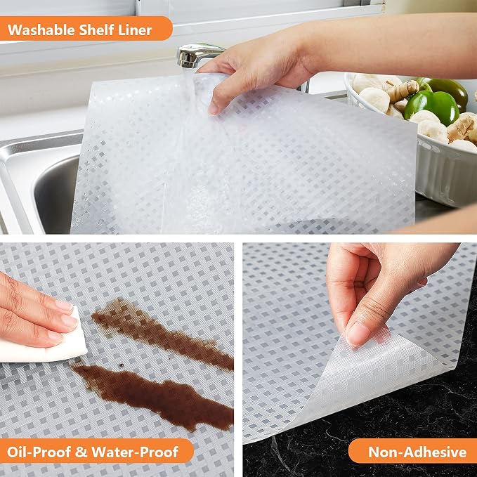 Shelf Liners for Kitchen Cabinets Refrigerator Liners Waterproof & Oil-Proof - Image 6