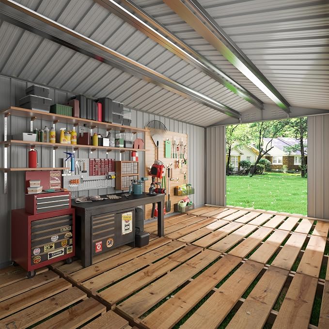 8x12 FT Outdoor Storage Shed, Garden Shed - Image 4