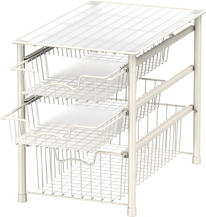 Simple Houseware 3-Tier Stackable Sliding Basket Storage Organizer Drawer by SimpleHouseware