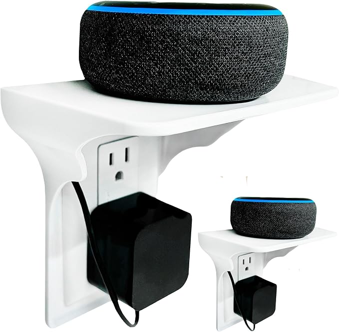 Power Perch Wall Outlet Shelf by StorageTheory