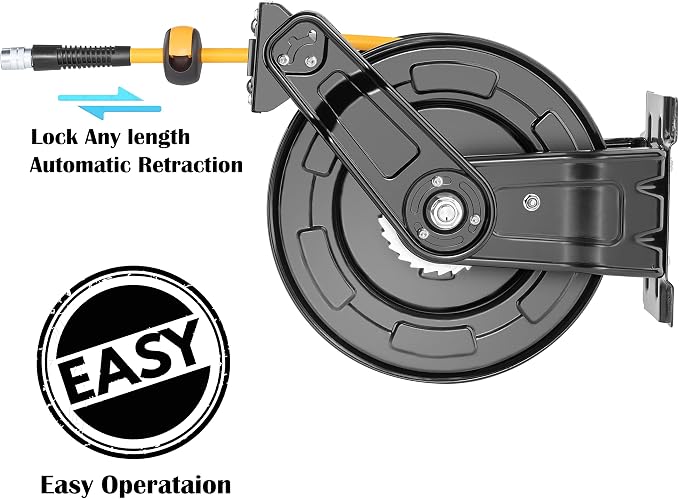 Premium Steel Retractable Air Hose Reel - Image 3