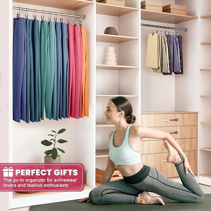 50 Pack Pants Hangers with Clip, Legging Organizer - Image 2
