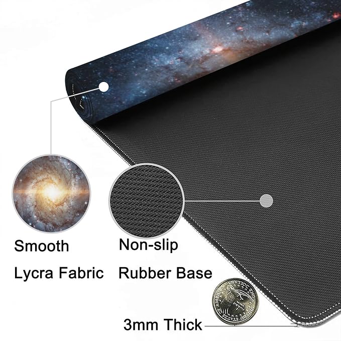 Desk Mat, Spiral Galaxy and Stars Gaming Mouse Pad, XXL Extended Mouse Pad Mat - Image 5