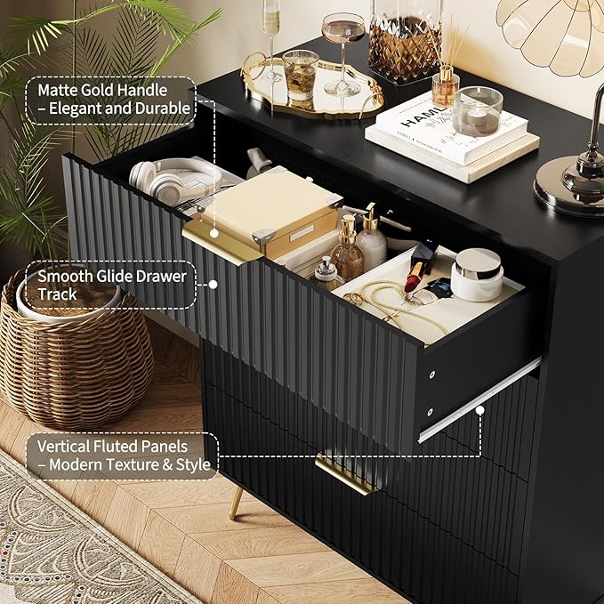 Garvee Fluted Dresser for Bedroom - Image 5