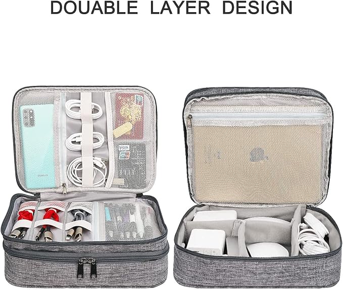 Electronics Organizer, Jelly Comb Electronic Accessories Cable Organizer Bag - Image 2